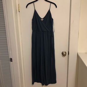 Blue Sienna Sky cotton jumpsuit with tie waist